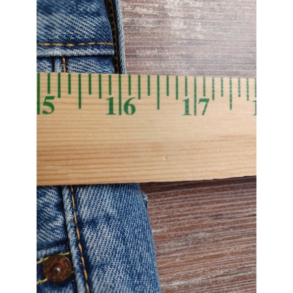 Levis 505 Jeans 32x32 Blue Original Fit Denim Single Button and Zipper WPL 423 - Picture 7 of 14